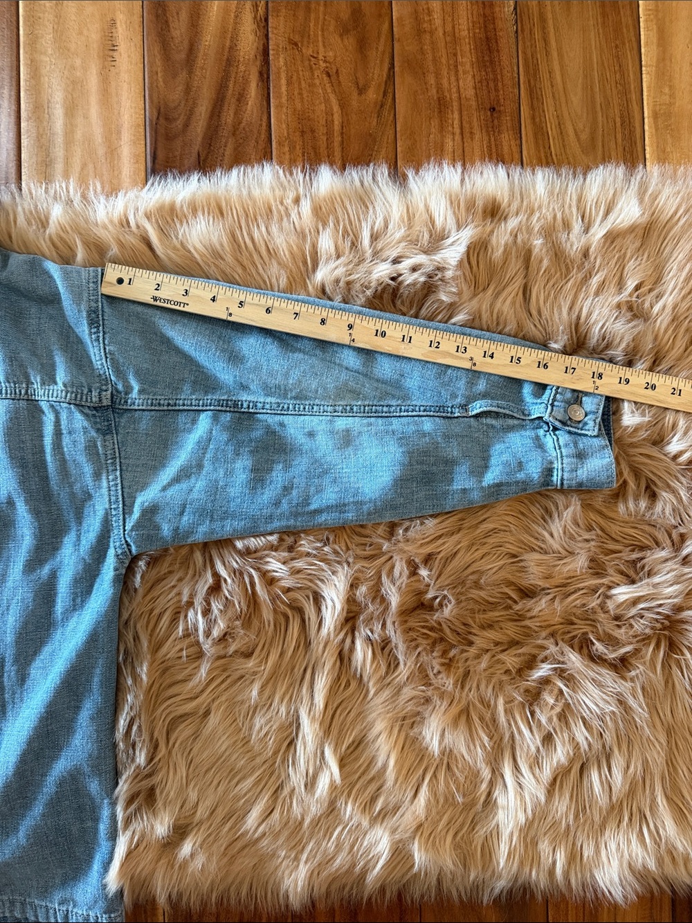Free People “We The Free” Lemon Denim Jacket size Small - Picture 10 of 13